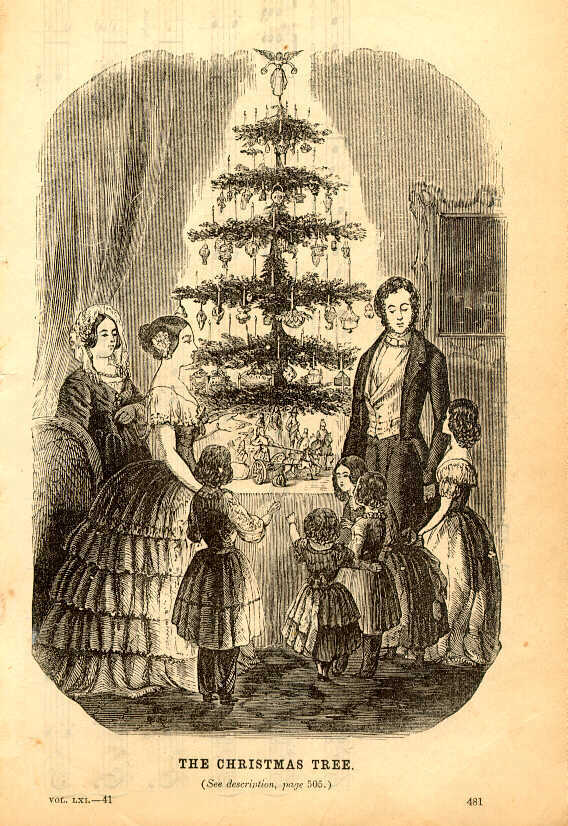 The Christmas Tree - Godey's Lady's Book 1850