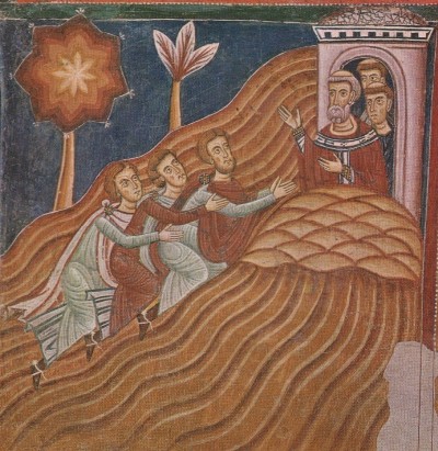 Gli ambasciatori di Costantino supplicano disperatamente San Silvestro: "ti prego, togli i pois al nostro re!"