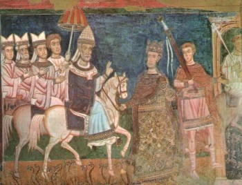 Il neonato Papa-Re entra gloriosamente a Roma