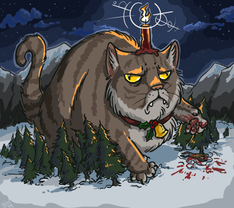 "Yule Cat" di Quizzical-Squidopus su DeviantArt