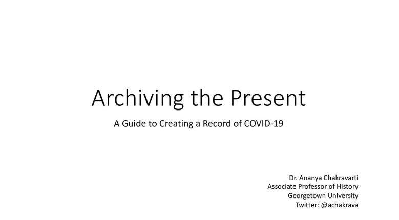 Archiving The Present COVID